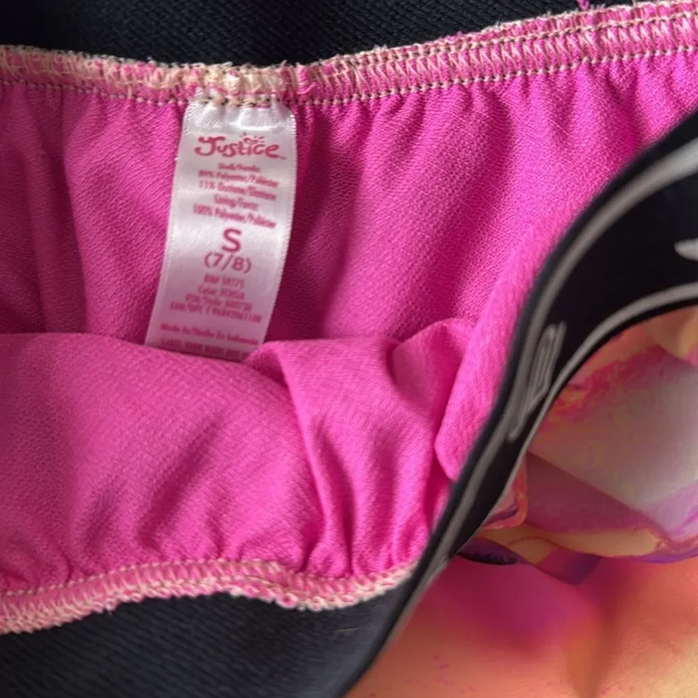 Girls Justice running shorts size 7/8, girls sports shorts, athletic